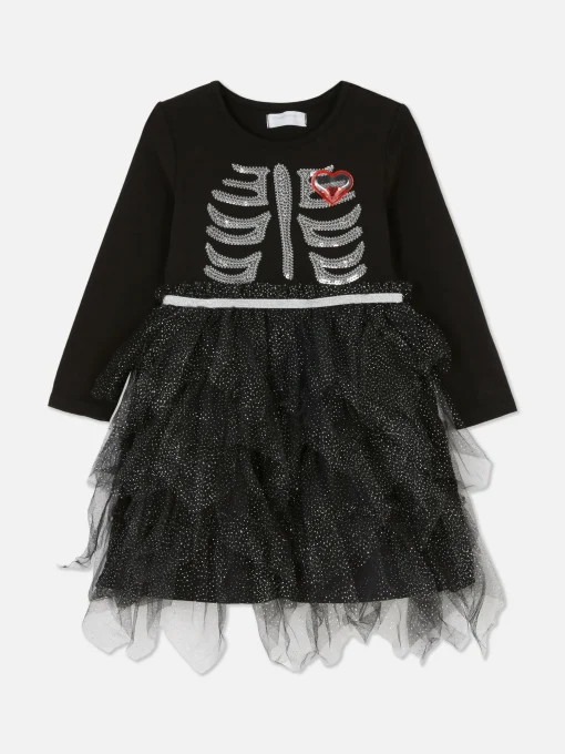 Halloween Skeleton Tutu Dress