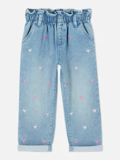 Heart Embroidered Jeans