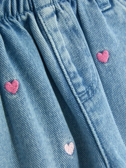 Heart Embroidered Jeans