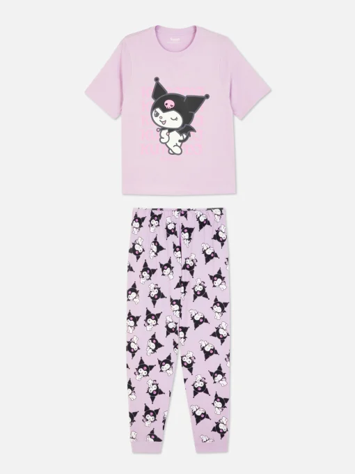 Hello Kitty Kuromi Jersey Pajama Set