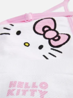 Hello Kitty Seamless Triangle Bralette And Thong