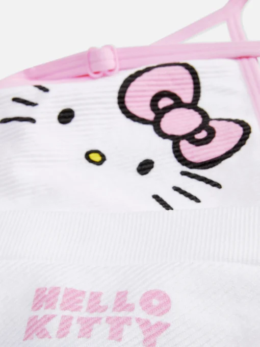 Hello Kitty Seamless Triangle Bralette And Thong