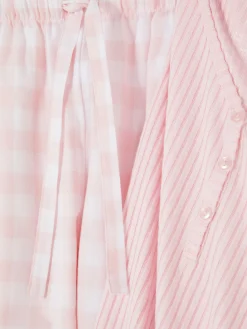 Henley Top And Printed Pants Pajamas