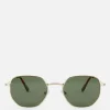 Hexagonal Metal Frame Sunglasses
