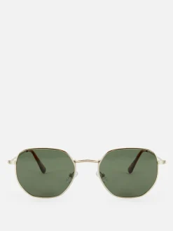 Hexagonal Metal Frame Sunglasses