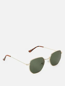 Hexagonal Metal Frame Sunglasses