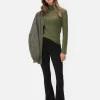 High Waist Flared Jersey Leggings
