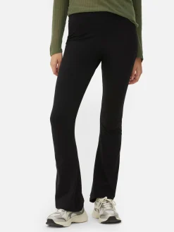 High Waist Flared Jersey Leggings