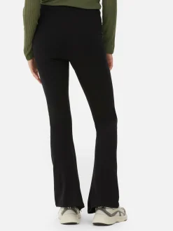 High Waist Flared Jersey Leggings