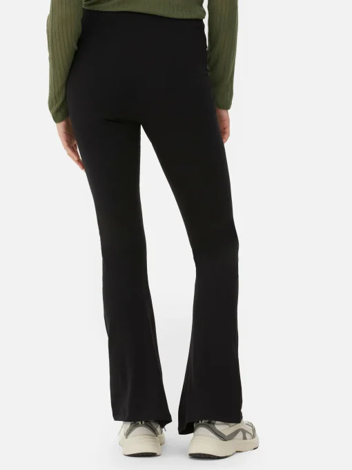 High Waist Flared Jersey Leggings
