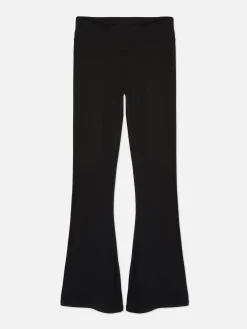 High Waist Flared Jersey Leggings