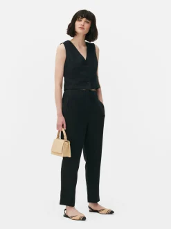 High Waist Pinstitch Pants