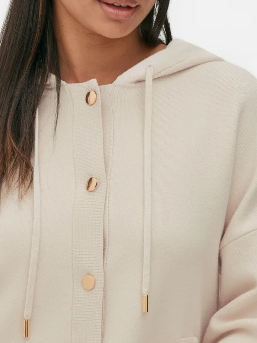 Hooded Knit Bomber Jacket