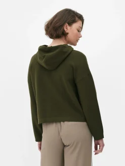 Hooded Knit Bomber Jacket