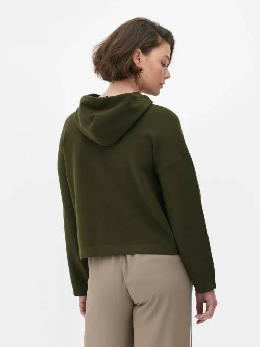 Hooded Knit Bomber Jacket