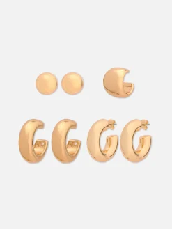 Hoop And Cuff Earrings Set