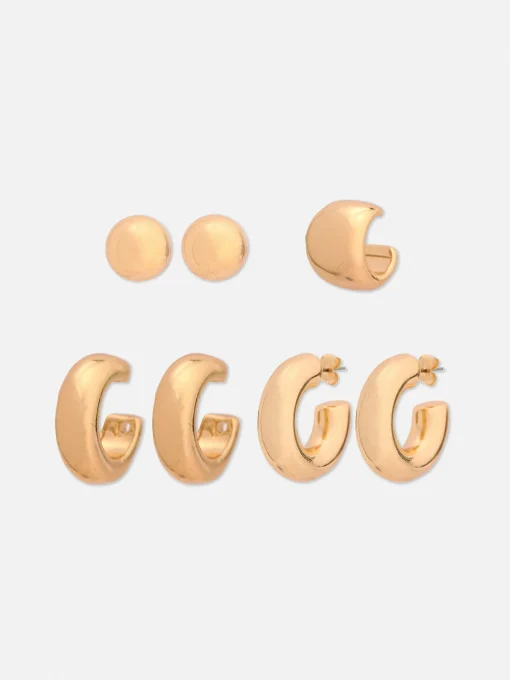 Hoop And Cuff Earrings Set