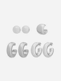 Hoop And Cuff Earrings Set