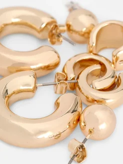 Hoop And Cuff Earrings Set