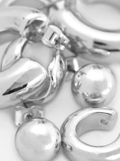 Hoop And Cuff Earrings Set