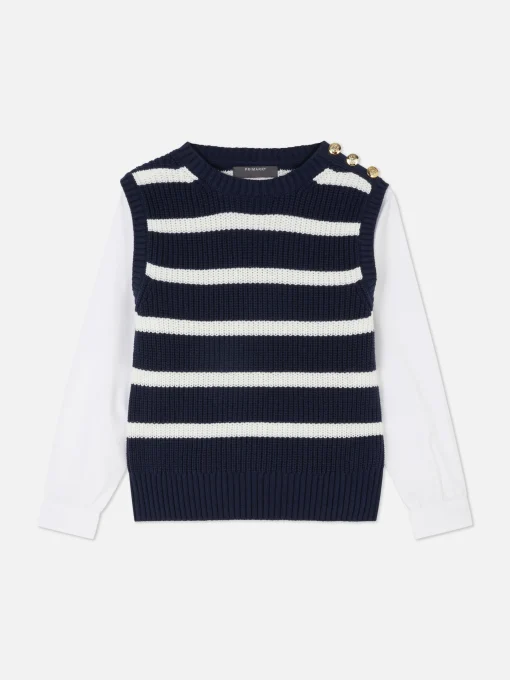 2-in-1 Knit Vest & Shirt