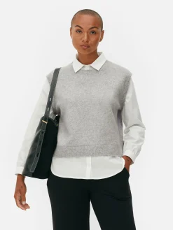 2-in-1 Layered Shirt Vest