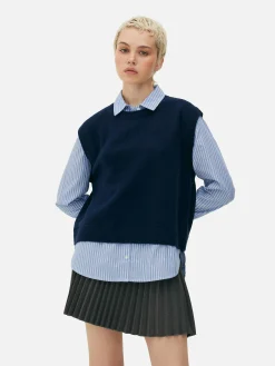 2-in-1 Layered Shirt Vest