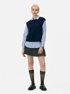 2-in-1 Layered Shirt Vest