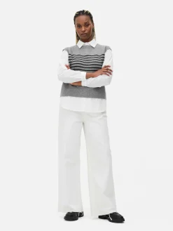 2-in-1 Layered Shirt Vest