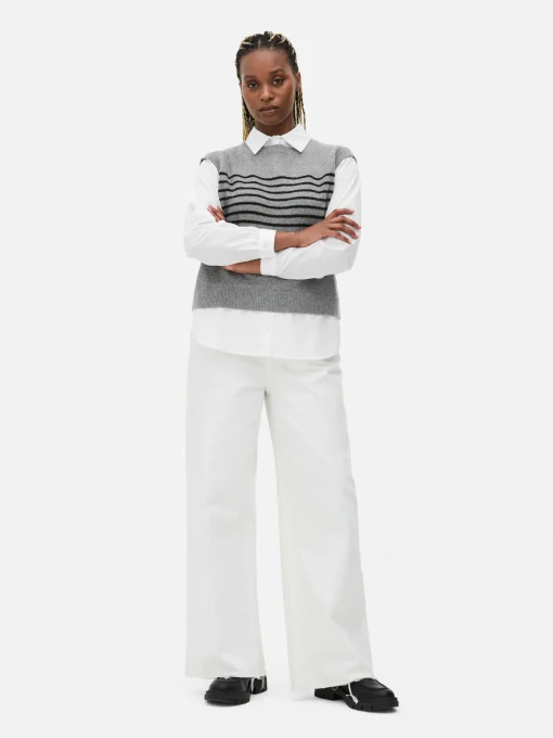 2-in-1 Layered Shirt Vest