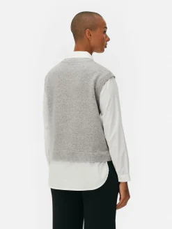 2-in-1 Layered Shirt Vest
