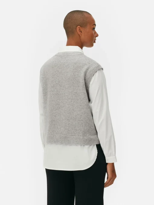 2-in-1 Layered Shirt Vest