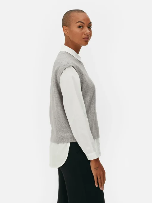 2-in-1 Layered Shirt Vest