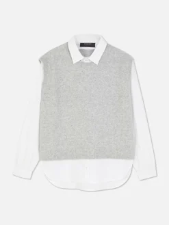 2-in-1 Layered Shirt Vest
