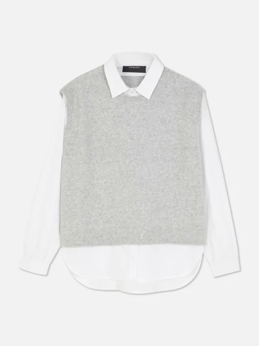 2-in-1 Layered Shirt Vest