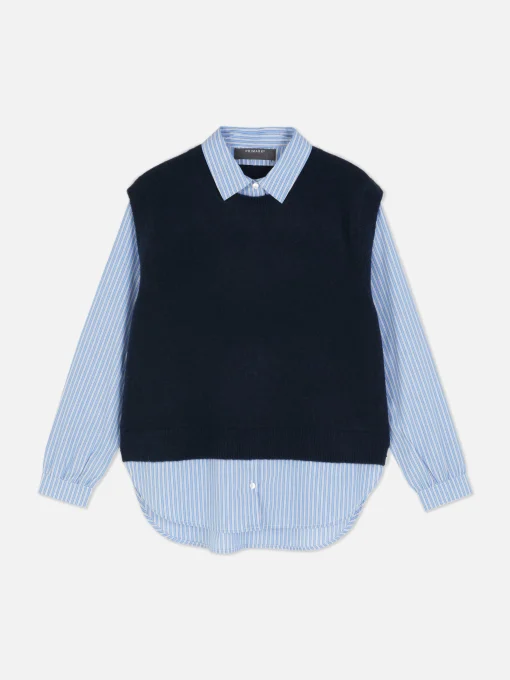 2-in-1 Layered Shirt Vest