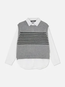 2-in-1 Layered Shirt Vest