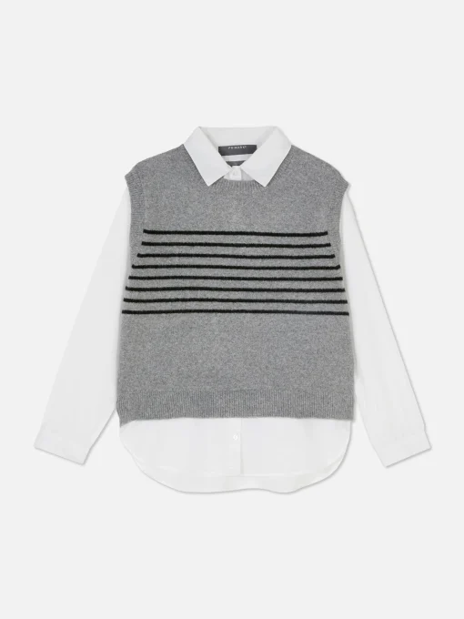 2-in-1 Layered Shirt Vest