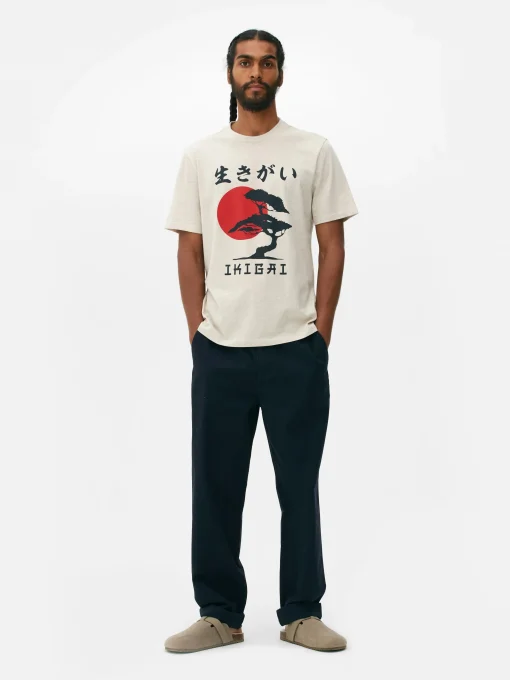 Japanese Tree Print T-Shirt