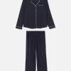 Jersey Knit Long Sleeve Boyfriend Pajama Set