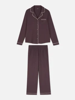 Jersey Long Sleeve Boyfriend Pajamas
