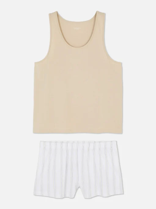 Jersey Tank And Pajama Shorts