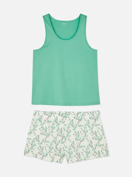 Jersey Tank And Shorts Pajamas