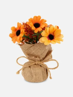 Jute Wrapped Faux Floral Arrangement