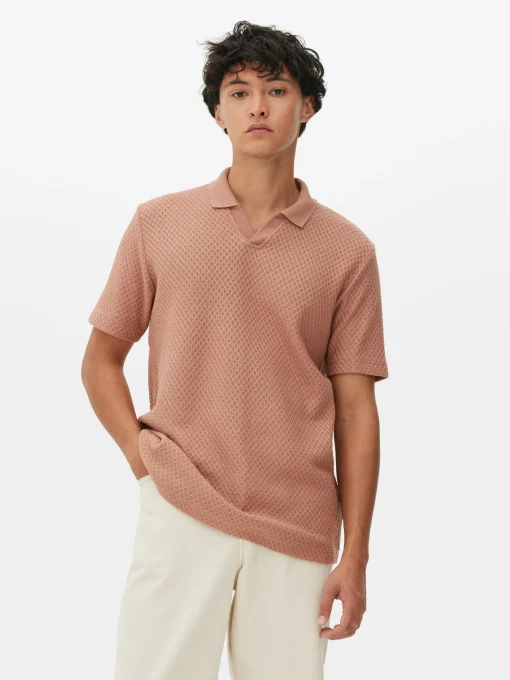 Kem Textured Knit Polo