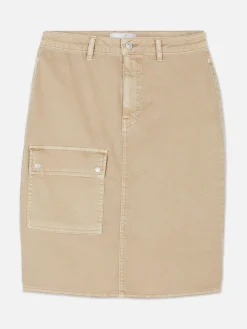 Knee Length Cargo Skirt