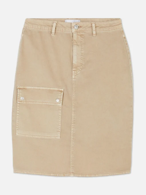 Knee Length Cargo Skirt