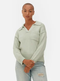 Knit Polo Sweater