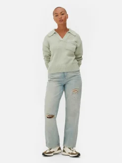 Knit Polo Sweater