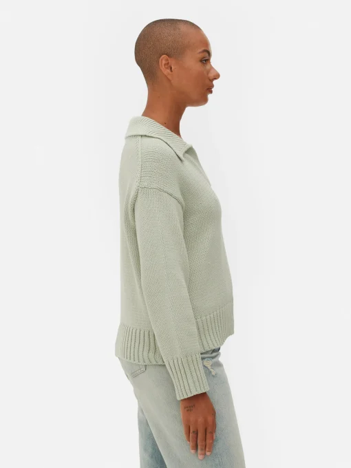 Knit Polo Sweater
